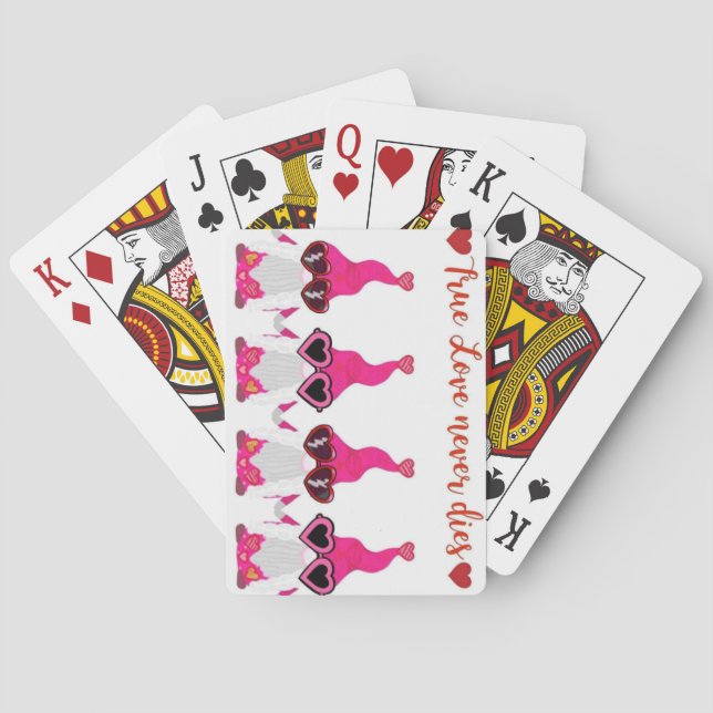 Valentine's Day gnomes Playing Cards (Back)