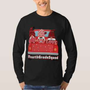 Valentine's Day Gnomes Red Hearts Cute T-Shirt