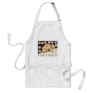 Valentine's Day Golden Retriever Standard Apron
