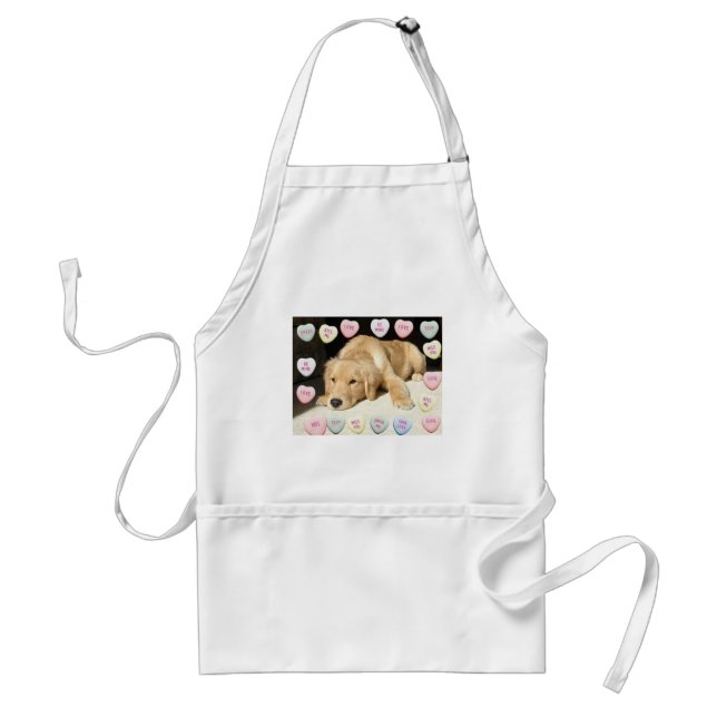 Valentine's Day Golden Retriever Standard Apron (Front)