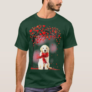 Valentines Day Golden Retriever Tree Heart Puppy D T-Shirt