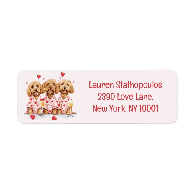 Valentines Day Goldendoodle Dogs (Front)