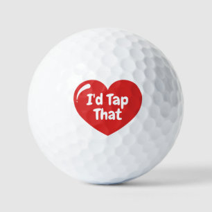 Valentines Day Golfer For Him Men Husband Heart Golf Balls