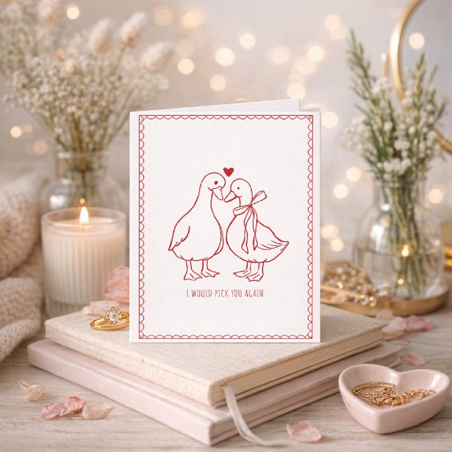 Valentine's Day Goose Love Husband Sentimental Card (Creator Uploaded)