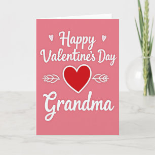 Valentines Day Grandma Heart Card