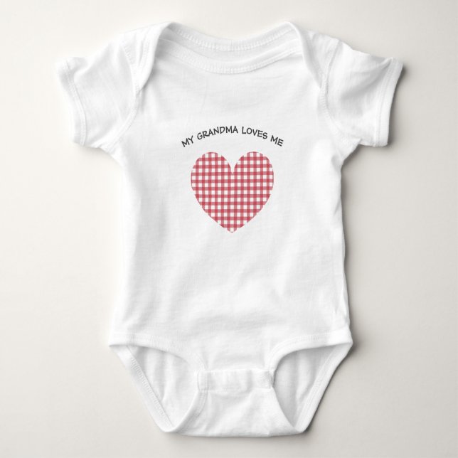 Valentine's Day Grandma Love bodysuit with ladybug (Front)