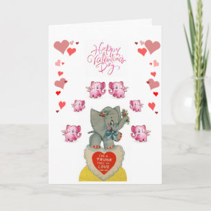 Valentine's Day Greeting Card Elephant