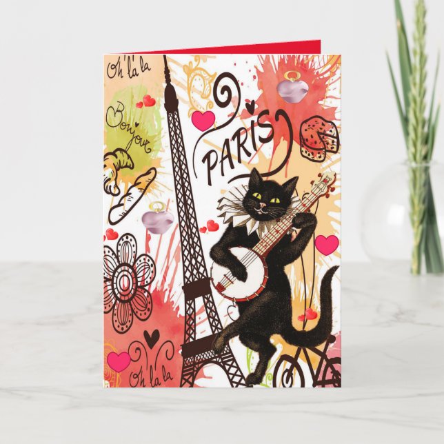 Valentine's Day Greeting Card Paris France (Front)