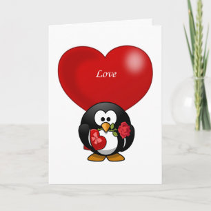 Valentine's Day Greeting Card Penguin