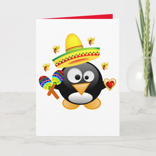 Valentine's Day Greeting Card Penguin (Front)