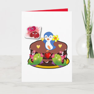 Valentine's Day Greeting Card Penguin