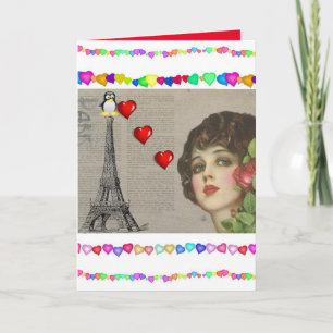 Valentine's Day Greeting Card Penguin