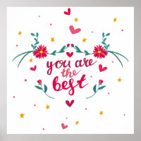 Valentine's day greeting card with hearts,  flower