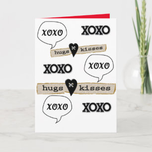 Valentine's Day Greeting Card Xoxo Hearts