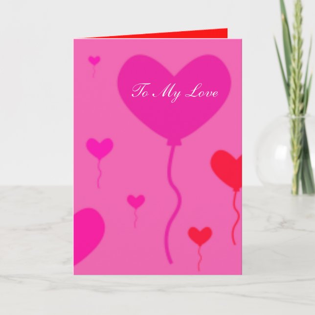 VALENTINE'S DAY GREETING CARDS - PINK FUSHIA (Front)