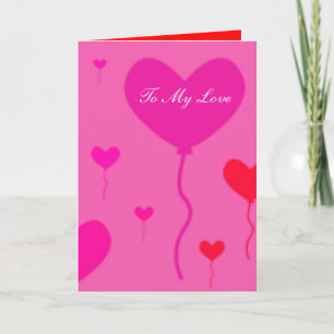 VALENTINE'S DAY GREETING CARDS - PINK FUSHIA