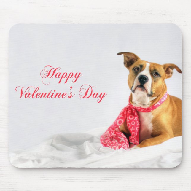 Valentine's Day Greeting for Dog Lover Mouse Pad (Front)