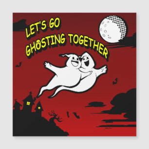 Valentine's Day Halloween Ghosting Magnetic card