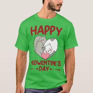 Valentines Day Happy Meowentines Day Cat Lover T-Shirt