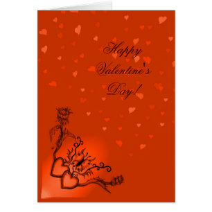 Valentine's Day - heart and butterfly on Rainbow