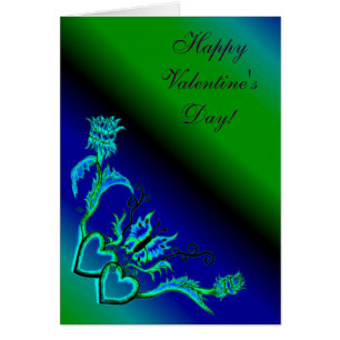 Valentine's Day - heart and butterfly on Rainbow