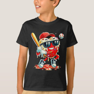 Valentines Day Heart Baseball Drip Ice Cream Boys T-Shirt