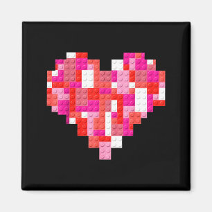 Valentines day heart blocks bricks boys toddles magnet