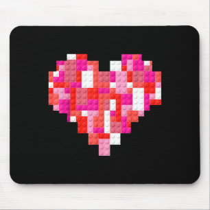Valentines day heart blocks bricks boys toddles mouse pad