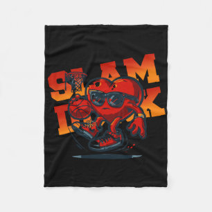 Valentines Day Heart Bysketbyll Slam Dunk Men Wome Fleece Blanket