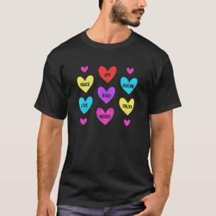 Valentine's Day Heart Candy  Matching Couples Love T-Shirt