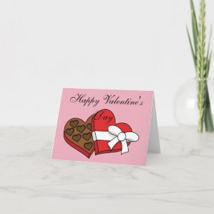 Valentine's Day Heart Chocolate Box   Add Text Card