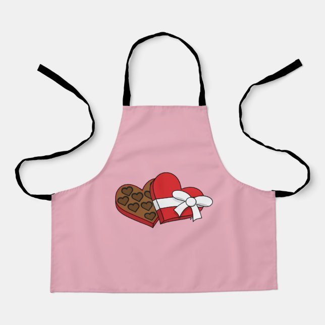 Valentine's Day Heart Chocolate Box Apron (Front)