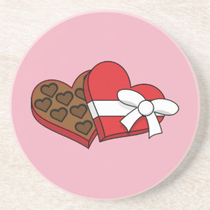 Valentine's Day Heart Chocolate Box Coaster