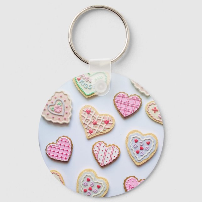 Valentine's day heart cookies      key ring (Front)