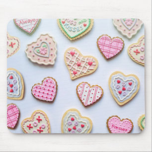 Valentine's day heart cookies mouse pad