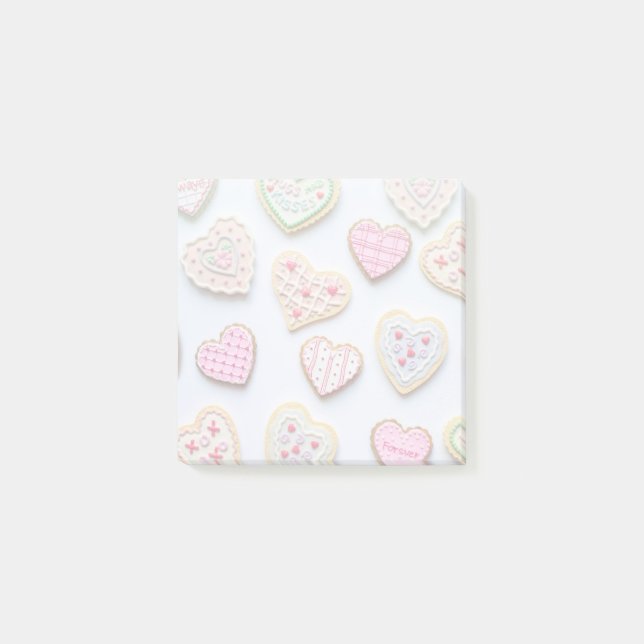 Valentine's day heart cookies post-it notes (Front)