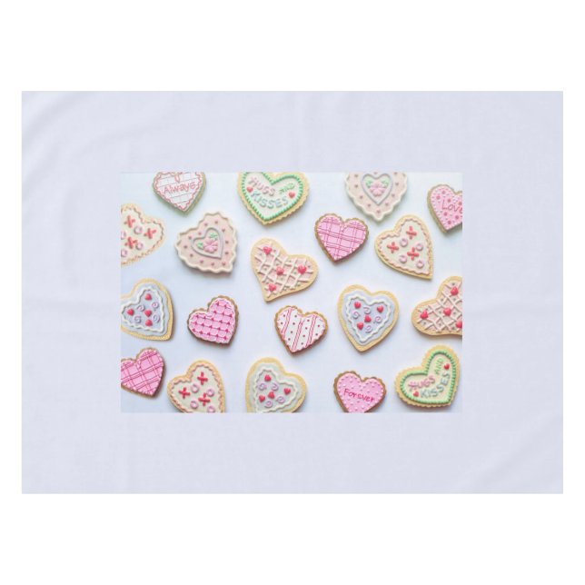Valentine's day heart cookies      tablecloth (Front (Horizontal))