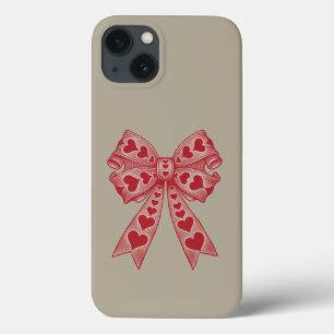 Valentine's day Heart Coquette bow Retro Valentine iPhone 13 Case