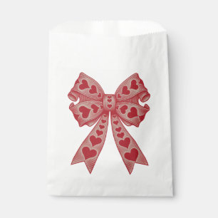 Valentine's day Heart Coquette bow Retro Valentine Favour Bags
