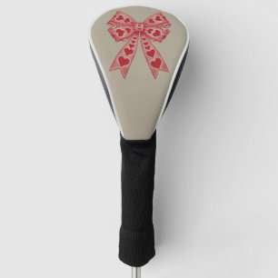 Valentine's day Heart Coquette bow Retro Valentine Golf Head Cover