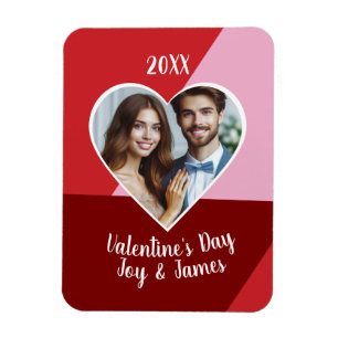 Valentine's Day Heart Custom Photo Magnet