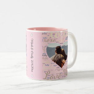 Valentine's Day Heart Custom Photo Two-Tone Coffe Coffee Mug