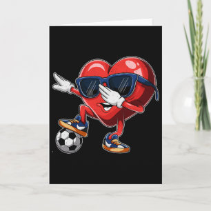 Valentine's Day Heart Dabbing Heart Player Soccer Card