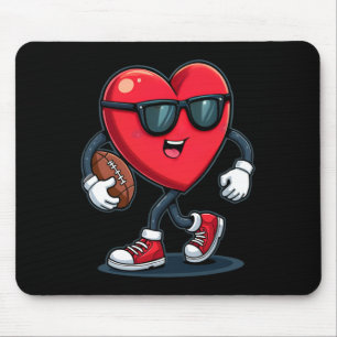 Valentine's Day Heart Football Boys Girls Kids Spo Mouse Pad