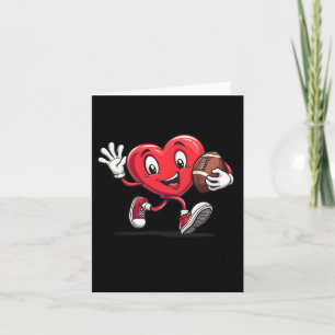 Valentines Day Heart Football For Boys Girls Kids  Card