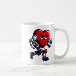 Valentines Day Heart Football Player Team Srts Coffee Mug
