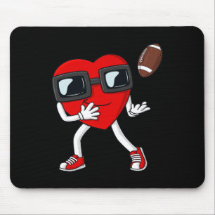 Valentines Day Heart Football Receiver Tight End B Mouse Pad