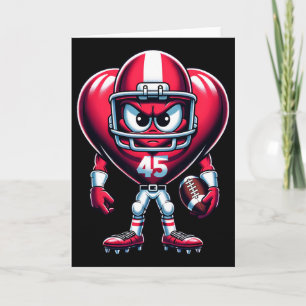 Valentine's Day Heart Football Team Player Sports  Card
