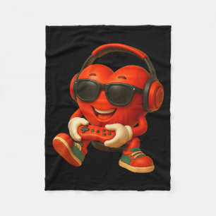 Valentines Day Heart Gamer Video Gaming Boys Men K Fleece Blanket