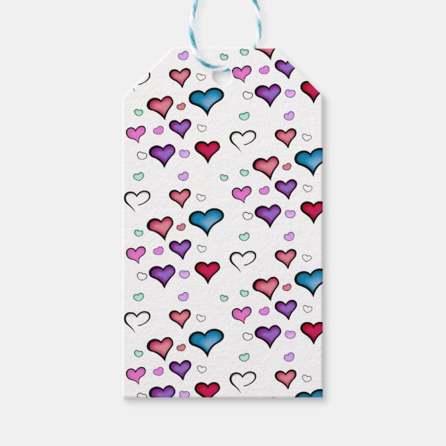 Valentine's Day heart  Gift Tags (Front)